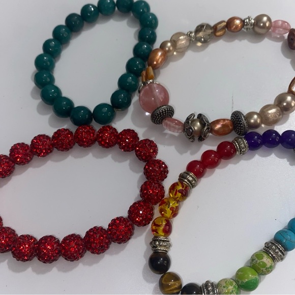 Lot Southwest Style Art Glass Bead Multicolor Necklaces - Picture 10 of 13